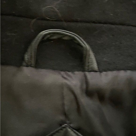 ⬇️ $25.00 ⬇️ Cleo Black Peacoat & scarf with Pleather Sleeves. - Picture 8 of 10